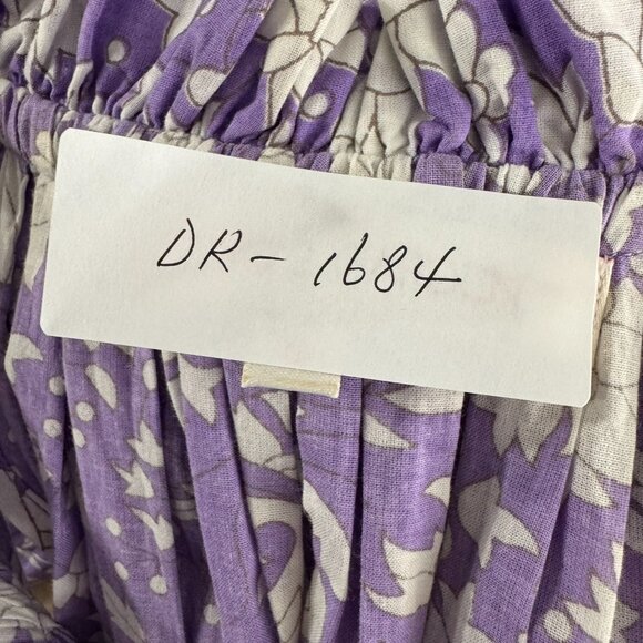 RO'S Garden Sofia Cover Up Tunic Dress Small Purple Floral Sleeveless DR-1684 - Picture 2 of 9